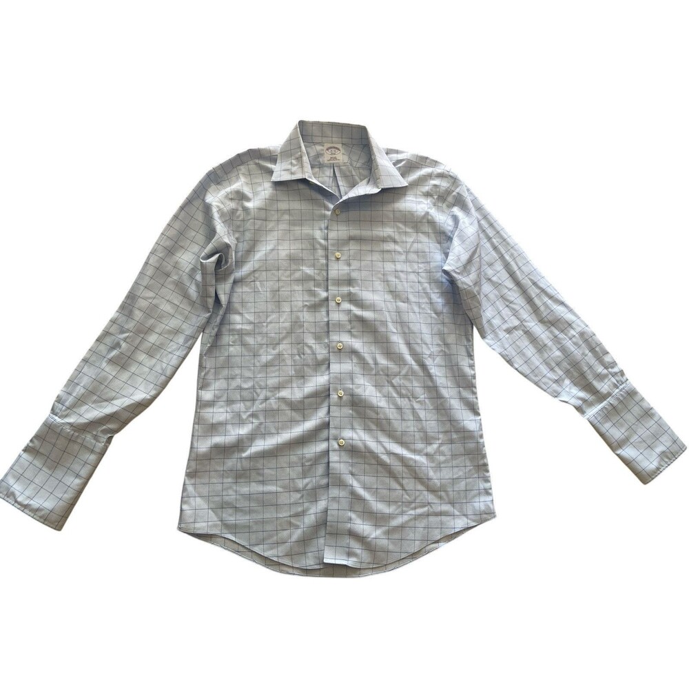 BROOKS BROTHERS Men’s Blue Striped‎ Long Sleeve Dress Shirt Size 15/32